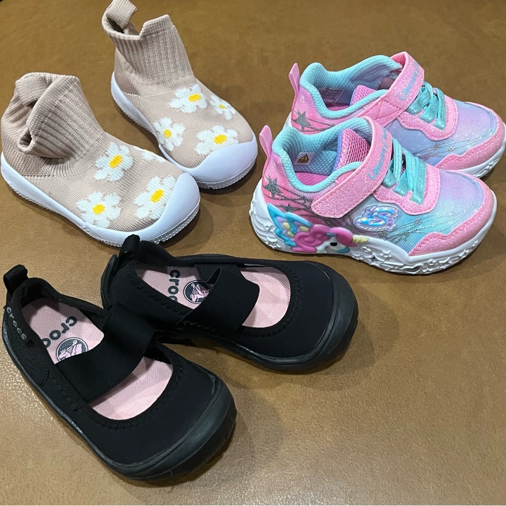 Girls Size 6 Skechers Crocs etc Shoes